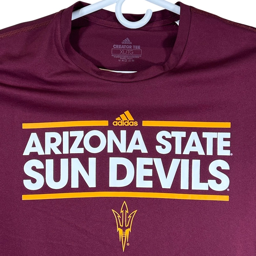 Adidas Mens Arizona State Sun Devils Creator Tee Maroon Size XL